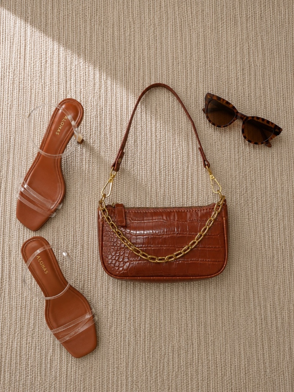 Leather Mini Purse Cognac